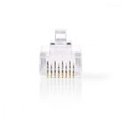 RJ45 csatlakozó | Dugasz | Sodrott UTP Vezetékekhez CAT6 | Egyenes | Aranyozott | 10 db | PVC | Átlátszó | Boríték