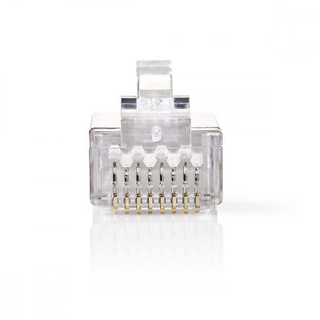 RJ45 csatlakozó | Dugasz | Tömör UTP Vezetékhez CAT6 | Egyenes | Aranyozott | 10 db | PVC | Átlátszó | Műanyag Zacskó