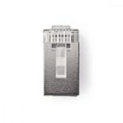 RJ45 csatlakozó | Dugasz | Sodrott STP CAT6 | Egyenes | Aranyozott | 10 db | PVC | Átlátszó | Műanyag Zacskó