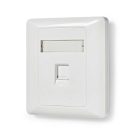 Network Keystone előlap | Előlap RJ45 | 1-Port port(s) | ABS | Fehér | Boríték