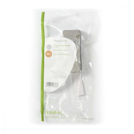 Network Connection Box | RJ45 | Nikkelezett | Fém | Ezüst | Műanyag Zacskó