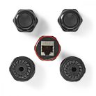 Hálózati csatlakozó | Kinti | CAT6 | Árnyékolt | RJ45 Aljzat | RJ45 Aljzat | Egyenes | PVC | Doboz