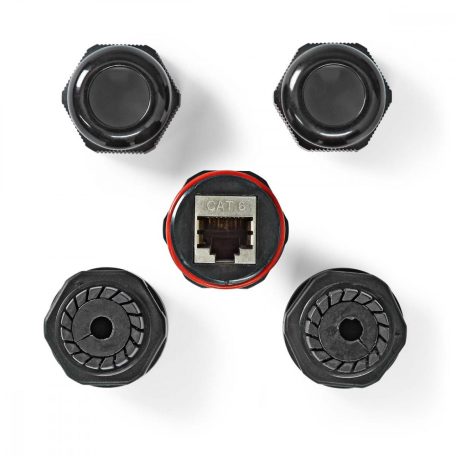 Hálózati csatlakozó | Kinti | CAT6 | Árnyékolt | RJ45 Aljzat | RJ45 Aljzat | Egyenes | PVC | Doboz