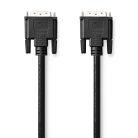 DVI kábel | DVI-D 24+1-Érintkezős Dugasz | DVI-D 24+1-Érintkezős Dugasz | 1080p | Nikkelezett | 3.00 m | Egyenes | PVC | Fekete | Papírfüles