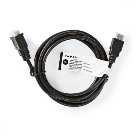HDMI™ kábel | HDMI™ Csatlakozó | DVI-D 24+1-Érintkezős Dugasz | 1080p | Nikkelezett | 2.00 m | Egyenes | PVC | Fekete | Papírfüles