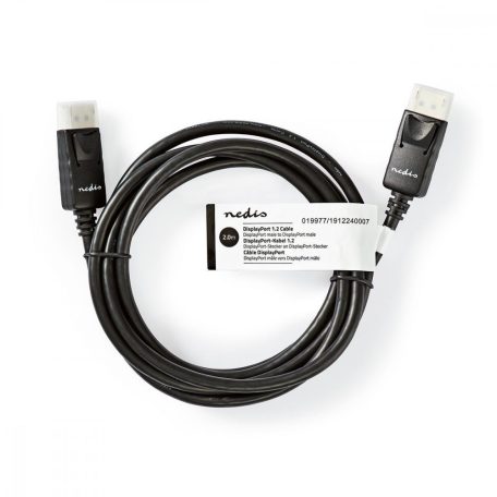 DisplayPort kábel | DisplayPort Dugasz | DisplayPort Dugasz | 4K@60Hz | Nikkelezett | 2.00 m | Kerek | PVC | Fekete | Papírfüles