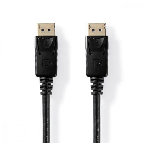 DisplayPort kábel | DisplayPort Dugasz | DisplayPort Dugasz | 8K@60Hz | Nikkelezett | 2.00 m | Kerek | PVC | Fekete | Papírfüles