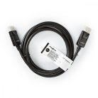 DisplayPort kábel | DisplayPort Dugasz | DisplayPort Dugasz | 8K@60Hz | Nikkelezett | 2.00 m | Kerek | PVC | Fekete | Papírfüles