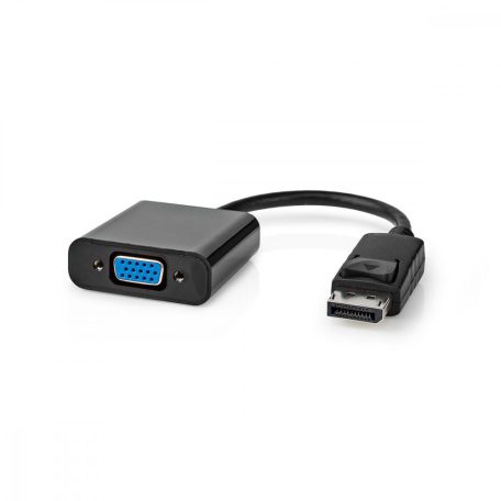 DisplayPort adapter | DisplayPort Dugasz | VGA Aljzat | 1080p | Nikkelezett | Egyenes | 0.20 m | Kerek | PVC | ABS | Fekete | Papírfüles