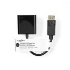 DisplayPort adapter | DisplayPort Dugasz | VGA Aljzat | 1080p | Nikkelezett | Egyenes | 0.20 m | Kerek | PVC | ABS | Fekete | Papírfüles