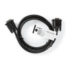 VGA kábel | VGA Dugasz | VGA Dugasz | Nikkelezett | Maximális felbontás: 1024x768 | 2.00 m | Kerek | ABS | Fekete | Papírfüles