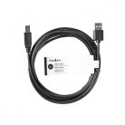 USB kábel | USB 2.0 | USB-A Dugasz | USB-B Dugasz | 7.5 W | 480 Mbps | Nikkelezett | 1.00 m | Kerek | PVC | Fekete | Papírfüles
