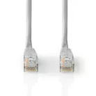 CAT5e hálózati kábel | U/UTP | RJ45 Dugasz | RJ45 Dugasz | 15.0 m | Kerek | PVC | Szürke | Papírfüles