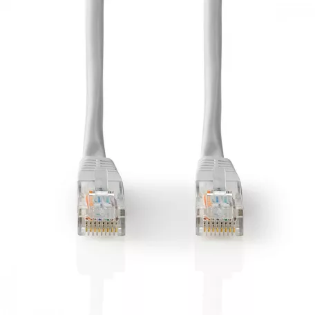 CAT5e hálózati kábel | U/UTP | RJ45 Dugasz | RJ45 Dugasz | 15.0 m | Kerek | PVC | Szürke | Papírfüles