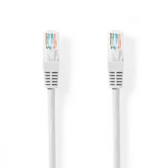   CAT5e hálózati kábel | U/UTP | RJ45 Dugasz | RJ45 Dugasz | 15.0 m | Kerek | PVC | Fehér | Papírfüles