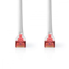   CAT6 hálózati kábel | RJ45 Dugasz | RJ45 Dugasz | S/FTP | 7.50 m | Kerek | PVC | Fehér | Papírfüles