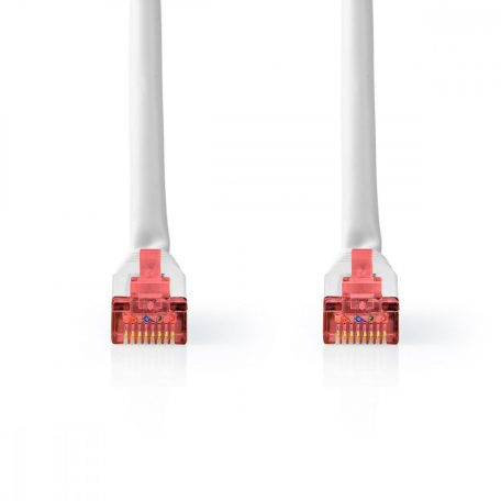 CAT6 hálózati kábel | RJ45 Dugasz | RJ45 Dugasz | S/FTP | 7.50 m | Kerek | PVC | Fehér | Papírfüles