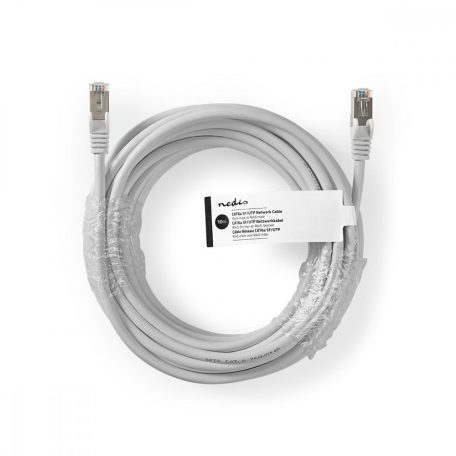 CAT6a hálózati kábel | SF/UTP | RJ45 Dugasz | RJ45 Dugasz | 10.0 m | Kerek | PVC | Szürke | Papírfüles