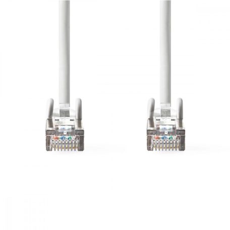 CAT6a hálózati kábel | SF/UTP | RJ45 Dugasz | RJ45 Dugasz | 10.0 m | Kerek | PVC | Fehér | Papírfüles