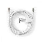 CAT6a hálózati kábel | SF/UTP | RJ45 Dugasz | RJ45 Dugasz | 10.0 m | Kerek | PVC | Fehér | Papírfüles