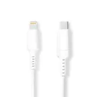 Lightning Kábel | USB 2.0 | Apple Lightning, 8 Pólusú | USB-C™ Dugasz | 480 Mbps | Nikkelezett | 2.00 m | Kerek | PVC | Fehér | Doboz