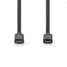 USB kábel | USB 3.2 Gen 1 | USB-C™ Dugasz | USB-C™ Dugasz | 100 W | 5 Gbps | Nikkelezett | 2.00 m | Kerek | PVC | Fekete | Doboz