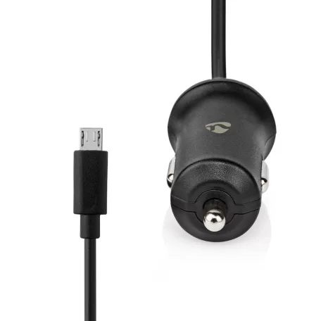 Autós Töltő | 12 W | 1x 2.4 A | Kimenő csatlakozók száma: 1 | Micro USB (Rögzített) Kábel | 1.00 m | Single Voltage Output