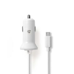   Autós Töltő | 12 W | 1x 2.4 A | Kimenő csatlakozók száma: 1 | Micro USB (Rögzített) Kábel | 1.00 m | Single Voltage Output