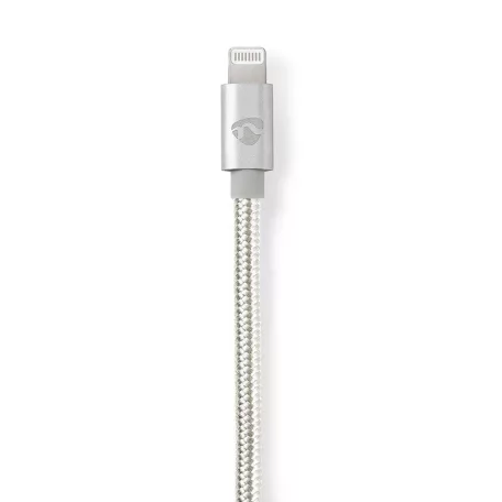 Lightning Kábel | USB 2.0 | Apple Lightning, 8 Pólusú | USB-C™ Dugasz | 480 Mbps | Aranyozott | 1.00 m | Kerek | Márkás / Nejlon Tok | Alumínium / Ezüst | Ablakos Fedő Doboz