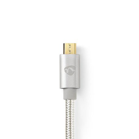 USB kábel | USB 2.0 | USB-A Dugasz | USB Micro-B Dugasz | 15 W | 480 Mbps | Aranyozott | 2.00 m | Kerek | Márkás / Nejlon Tok | Alumínium | Ablakos Fedő Doboz