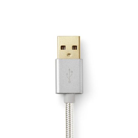 USB kábel | USB 2.0 | USB-A Dugasz | USB Micro-B Dugasz | 15 W | 480 Mbps | Aranyozott | 2.00 m | Kerek | Márkás / Nejlon Tok | Alumínium | Ablakos Fedő Doboz