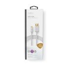 USB kábel | USB 2.0 | USB-A Dugasz | USB Micro-B Dugasz | 15 W | 480 Mbps | Aranyozott | 2.00 m | Kerek | Márkás / Nejlon Tok | Alumínium | Ablakos Fedő Doboz