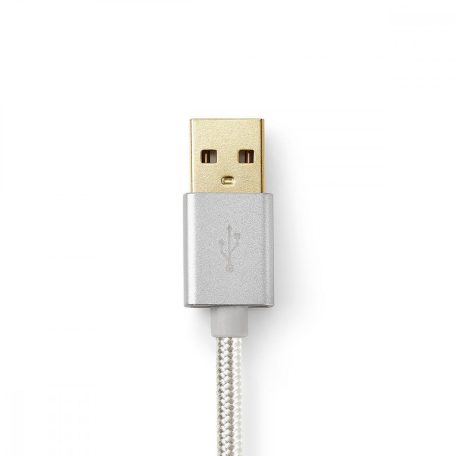 2 az 1-ben kábel | USB 2.0 | USB-A Dugasz | USB-C™ Dugasz | 480 Mbps | 1.00 m | Aranyozott | Kerek | Márkás | Alumínium | Ablakos Fedő Doboz