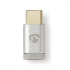 USB-C™ Adapter | USB 2.0 | USB-C™ Dugasz | USB Micro-B Aljzat | 480 Mbps | Kerek | Aranyozott | Ezüst | Ablakos Fedő Doboz