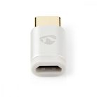 USB-C™ Adapter | USB 2.0 | USB-C™ Dugasz | USB Micro-B Aljzat | 480 Mbps | Kerek | Aranyozott | Ezüst | Ablakos Fedő Doboz