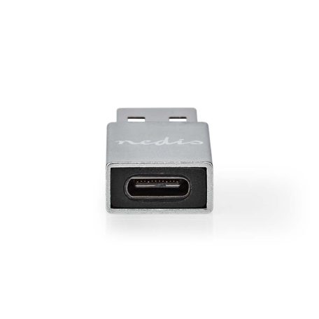USB-A Adapter | USB 3.2 Gen 1 | USB-A Dugasz | USB-C™ Aljzat | 5 Gbps | Kerek | Nikkelezett | Ezüst | Fedődoboz