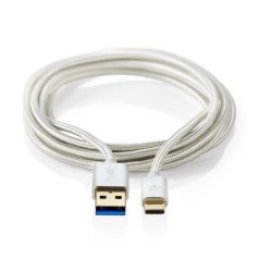   USB kábel | USB 3.2 Gen 1 | USB-A Dugasz | USB-C™ Dugasz | 15 W | 5 Gbps | Aranyozott | 2.00 m | Kerek | Márkás / Nejlon Tok | Alumínium | Ablakos Fedő Doboz