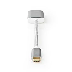   USB-C™ Adapter | USB 3.2 Gen 1 | USB-C™ Dugasz | Mini DisplayPort Aljzat | Power delivery | 0.20 m | Kerek | Aranyozott | Márkás / Nejlon Tok | Ezüst | Ablakos Fedő Doboz