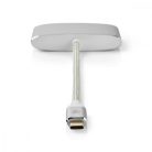 USB Többportos Adapter | USB 3.2 Gen 1 | USB-C™ Dugasz | HDMI™ Kimenet / USB-A Aljzat / USB-C™ Aljzat | 5 Gbps | 0.20 m | Kerek | Aranyozott | Márkás / Nejlon Tok | Ezüst | Ablakos Fedő Doboz