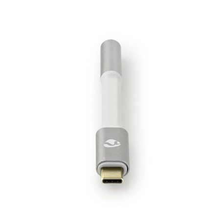 USB-C™ Adapter | USB 2.0 | USB-C™ Dugasz | 3.5 mm Aljzat | 0.08 m | Kerek | Aranyozott | Márkás / Nejlon Tok | Ezüst / Fehér | Ablakos Fedő Doboz
