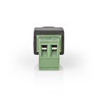 CCTV biztonsági csatlakozó | 2-es sorkapocs | 5.5 x 2.1 mm Dugasz | Dugasz | Fekete / Zöld