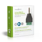 CCTV biztonsági csatlakozó | 3-as sorkapocs | 3.5mm Jack Dugasz | Dugasz | Fekete / Zöld