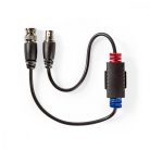 CCTV földhurok leválasztó | Aljzat / Dugasz | 75 Ohm | PVC | Fekete