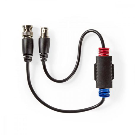 CCTV földhurok leválasztó | Aljzat / Dugasz | 75 Ohm | PVC | Fekete