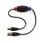 CCTV földhurok leválasztó | Aljzat / Dugasz | 75 Ohm | PVC | Fekete