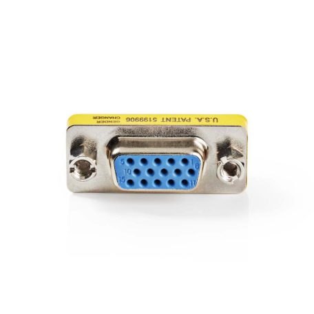 VGA adapter | VGA Aljzat | VGA Aljzat | Nikkelezett | Egyenes | Fém | Fém | Műanyag Zacskó