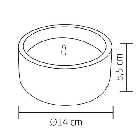 Home CDL 14 LED-es kőmécses, valódi viasz, LED, ismétlődő időzítés, 8,5 cm magas