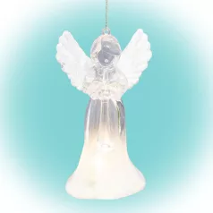   Home CDM16 LED-es dekoráció, 2 féle akril angyal, melegfehér LED
