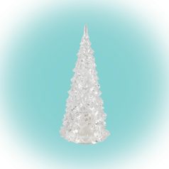   Home CDM 12 LED-es fenyőfa asztali dísz, 12cm, 3D akril dekoráció