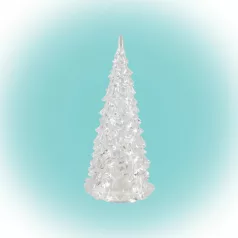   Home CDM 12 LED-es fenyőfa asztali dísz, 12cm, 3D akril dekoráció